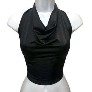 Clearance! Sz S Drape Top Festival Dance VIP Bottle Server Rave Halter Crop Club